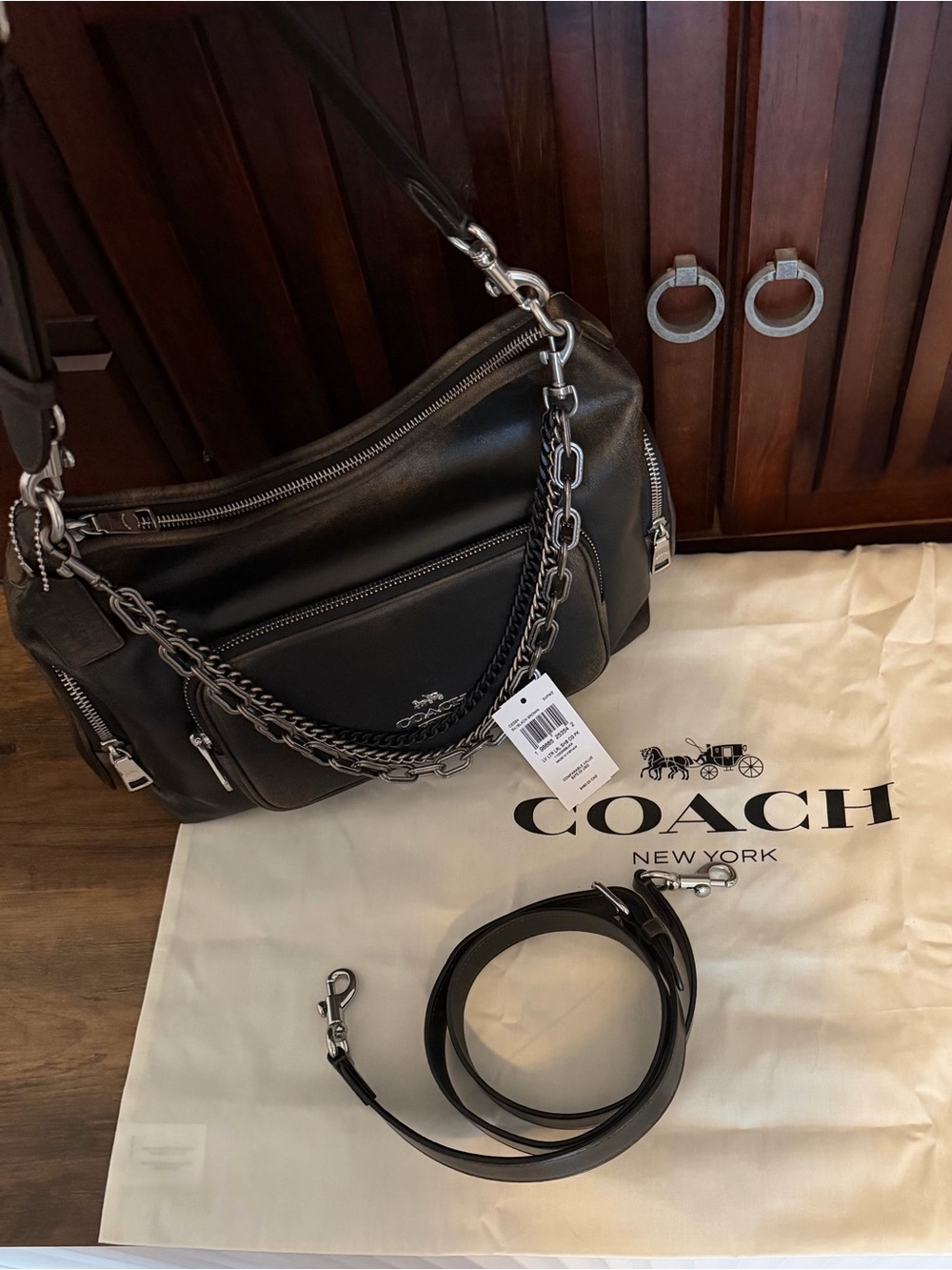 Coach Laurel with Pockets in Loved Leather
